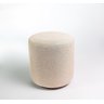 Puff Perse Decorativo Tecido Linho Banqueta Redondo - 2