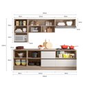 Ver imagem 4 de Cozinha Etna Completa Balcão P/cooktop 4/5 Bocas, Nicho P/ Microondas-carvalho Oak/off White Poliman