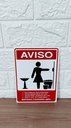 Ver imagem 3 de Placa de Sinalização Mantenha Banheiro Limpo 15x20 Feminino