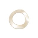 Ver imagem 1 de Escultura Moderna Anel P Enfeite Decoração Cerâmica Creme