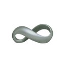 Ver imagem 1 de Escultura Moderna Infinito 2 Decoração em Cerâmica Cinza Fosco