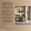 Ver imagem 7 de Poltrona Giratoria Orgânica Confortável Redonda Anatômica Sala Quarto Recepção Boucle Cinza Courino
