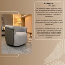 Ver mais imagens de Poltrona Giratoria Orgânica Confortável Redonda Anatômica Sala Quarto Recepção Boucle Cinza Courino