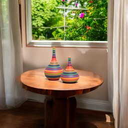 Dupla Vaso Decorativo Jasmim M e P Cerâmica Colors - 4