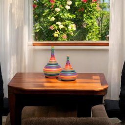 Dupla Vaso Decorativo Jasmim M e P Cerâmica Colors - 6
