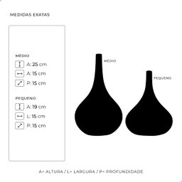 Dupla Vaso Decorativo Jasmim M e P Cerâmica Colors - 3