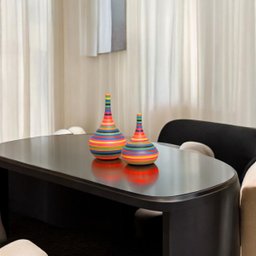 Dupla Vaso Decorativo Jasmim M e P Cerâmica Colors - 2