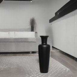 Vaso de Chão Madri Decoração em Cerâmica Preto Fosco - 5