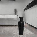 Ver imagem 5 de Vaso de Chão Madri Decoração em Cerâmica Preto Fosco