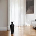Ver imagem 2 de Vaso de Chão Madri Decoração em Cerâmica Preto Fosco