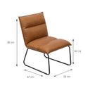 Ver imagem 3 de Cadeira para Escritório Fixa Estofada em Corino Pad