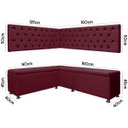Ver imagem 6 de Canto Alemão 4 Lugares para Lanchonete 1,25x1,60m Capitonê Bege Sofa Store