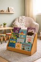 Ver imagem 1 de Expositor de Livros Menina Menino Chão Porta Livros Infantil - Madeirado