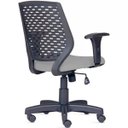 Ver imagem 3 de Cadeira de Escritório Giratória Executiva Ergonômica Tech Corino Cinza - Lyam Decor