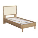Ver imagem 4 de Cama de Solteiro 102cm com Cabeceira em Palhinha Oslo Móvel na Caixa