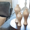 Ver imagem 2 de Trio Vaso Decorativo Califórnia Decoração em Cerâmica Creme