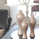 Ver imagem 3 de Trio Vaso Decorativo Califórnia Decoração em Cerâmica Creme