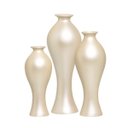 Ver imagem 1 de Trio Vaso Decorativo Califórnia Decoração em Cerâmica Creme