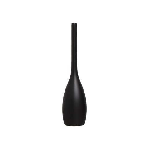 Vaso Decorativo De Cerâmica Tulipa G Preto Fosco