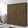 Guarda-Roupa Triplex 5 Portas Diamante Imbuia Fosco - Fabrimóveis - 2
