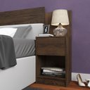 Ver imagem 1 de Cabeceira de Solteiro Altesa 1 Gavetas 1 Nichos Cacau