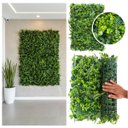 Ver imagem 1 de 8 Placas Tapete Verde Artificial Samambaia Eucalipto para Jardim Vertical Interno Planta Permanente