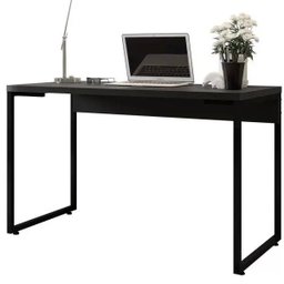Kit Cadeira Escritório Economy Corano e Mesa Escrivaninha Industrial Soft Preto Fosco - Lyam Decor - 7