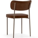 Ver imagem 4 de Cadeira Decorativa Sala de Jantar Melina Base Arena L02 Couríssimo Marrom - Lyam Decor