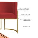 Ver imagem 6 de Kit 6 Poltronas Decorativa Sala de Estar Luana Base Gold Suede Vermelho - Montanaris Decor Md Montan
