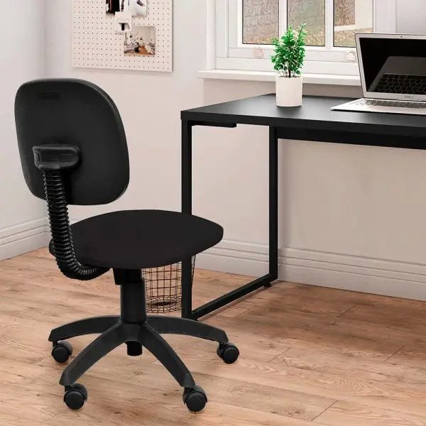 Cadeira de Escritório Giratória Executiva Ergonômica Economy Corano Preto - Lyam Decor - 2