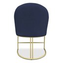Ver imagem 5 de Kit 08 Cadeiras Poltrona de Jantar Bela Veludo Azul Marinho Base Metálica Industrial Dourado - Palla