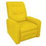 Poltrona do Papai Senior Confortavel Clinica Consultorio Hotel Idoso - Suede Amarelo - 1