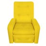 Poltrona do Papai Senior Confortavel Clinica Consultorio Hotel Idoso - Suede Amarelo - 2