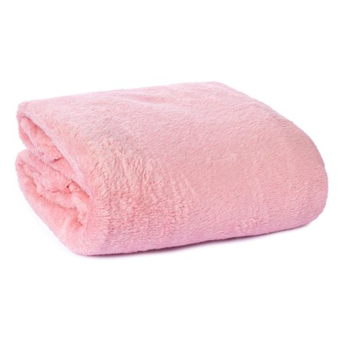 Mantinha Soft Fleece Premium Casal Padrão - Rosa Claro