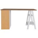 Ver mais imagens de Mesa para Escritório Escrivaninha Home Office 5 Gavetas Spirit Nogal Branco - Lyam Decor