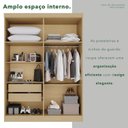 Ver imagem 6 de Guarda-Roupa Solteiro com Espelho 4 Portas 2 Gavetas França Espresso Móveis Cinza/Jequitibá/Granizo