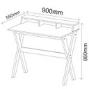 Ver imagem 6 de Mesa para Escritório Escrivaninha Home Office Itália Preto - Lyam Decor