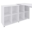 Ver imagem 4 de Mesa para Escritório Extensível Escrivaninha Home Office Nero Branco - Lyam Decor