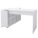 Ver imagem 6 de Mesa para Escritório Extensível Escrivaninha Home Office Nero Branco - Lyam Decor