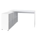 Ver imagem 3 de Mesa para Escritório Extensível Escrivaninha Home Office Nero Branco - Lyam Decor