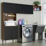 Kit Área de Serviço Lavanderia 235cm Rustic/preto Gourmet Madesa - 2