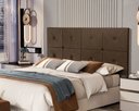 Ver imagem 1 de Painel de Cama Box Botão Casal 1,40 Elegance Cor Marrom - Comprar Moveis em Casa