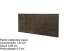 Ver imagem 2 de Painel de Cama Box Botão Casal 1,40 Elegance Cor Marrom - Comprar Moveis em Casa