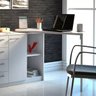 Mesa para Escritório Extensível Escrivaninha Home Office Logan Branco - Lyam Decor - 8