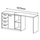 Ver imagem 5 de Mesa para Escritório Extensível Escrivaninha Home Office Logan Branco - Lyam Decor