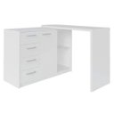 Ver imagem 1 de Mesa para Escritório Extensível Escrivaninha Home Office Logan Branco - Lyam Decor