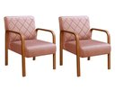 Ver imagem 1 de Kit 2 Poltronas Lara Cor:Veludo Rosê 390