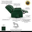 Ver imagem 5 de Poltrona do Papai Reclinável Sala de Cinema Barcelona Glider Manual Giratória Usb Pu Verde Musgo