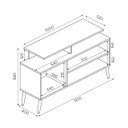 Ver imagem 6 de Rack Lion Sala Estar Tv Estante com Nichos e Prateleiras:off/canela