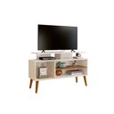 Ver imagem 2 de Rack Lion Sala Estar Tv Estante com Nichos e Prateleiras:off/canela